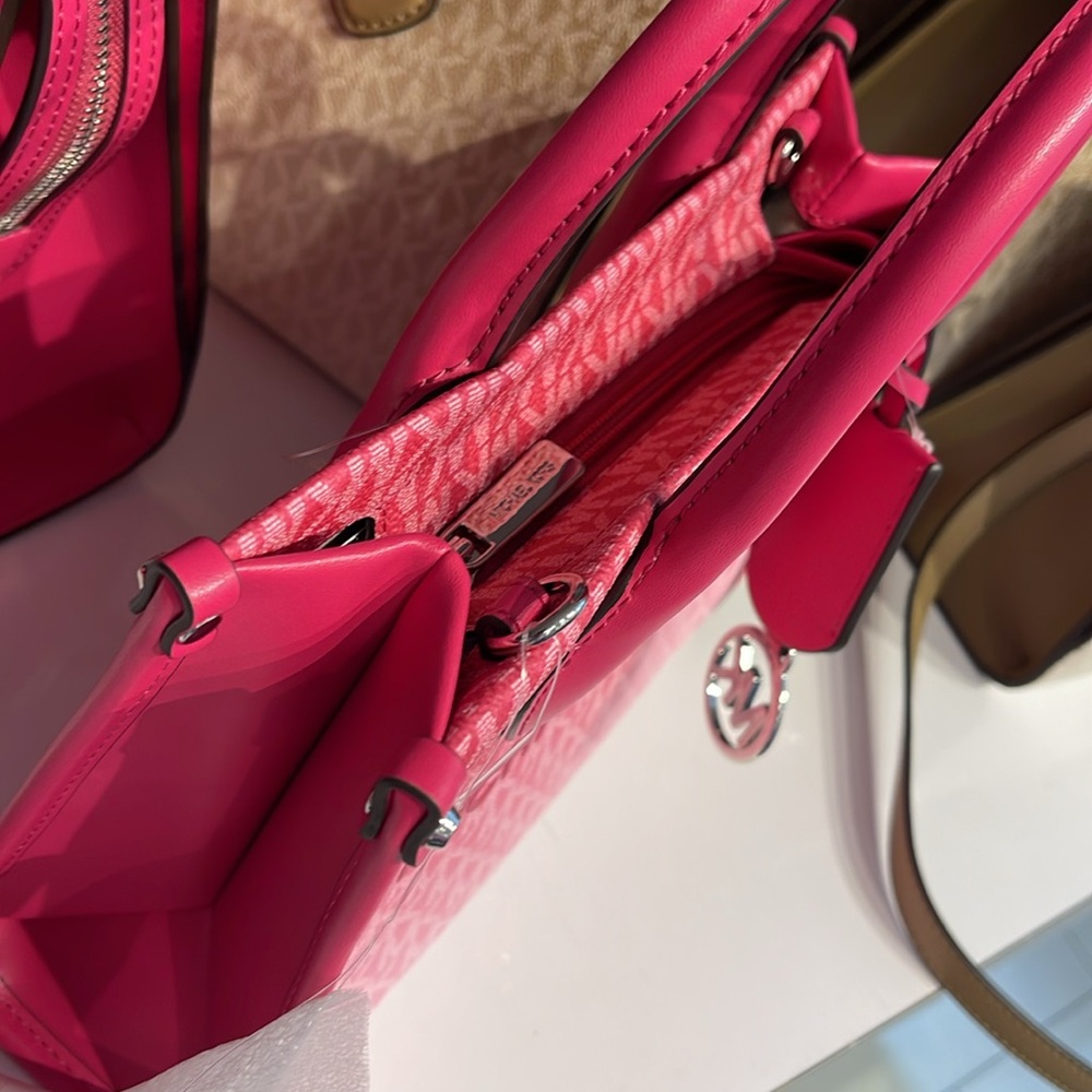 Michael Kors Mirella Small Ombré Signature Logo Crossbody Satchel Tote Shoulder - Picture 6 of 15
